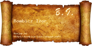 Bombicz Izor névjegykártya
